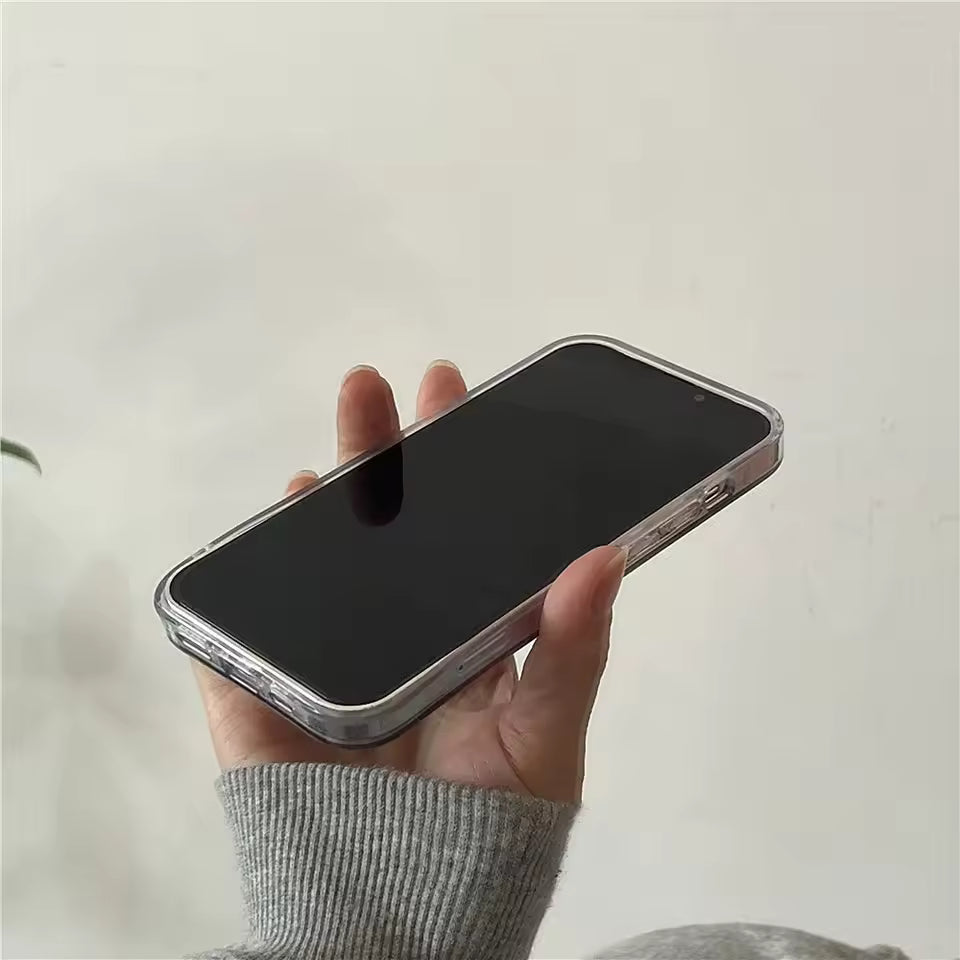 Funda Transparente con Cuadrados de Color
