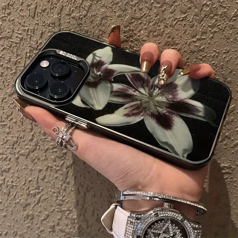 Funda de Celular de una Pintura de Olió de Flor del Lirio