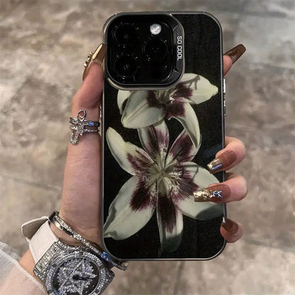 Funda de Celular de una Pintura de Olió de Flor del Lirio